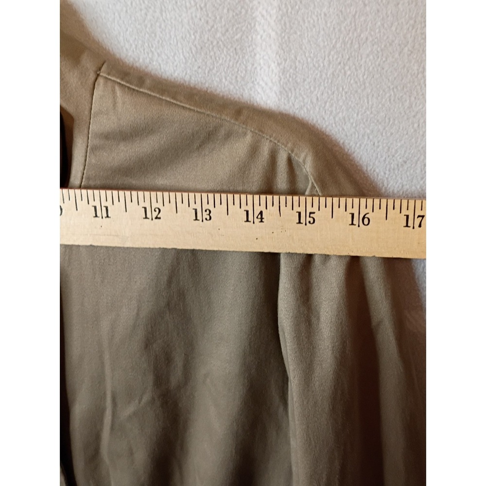 INC International Concepts Utility Jacket Khaki Lace Up Back Flared Sleeve L - Picture 4 of 6